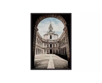 Постер в рамке Церковь Сант-Иво 50х70 см (Серый, 70)