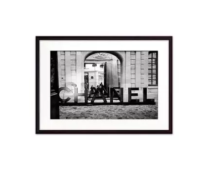 Постер в рамке Chanel 40х60 см (белый, черный, 60)
