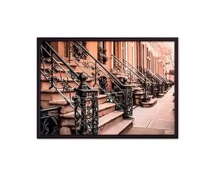 Постер в рамке Челси Нью-Йорк 40х60 см (Красный, 60)