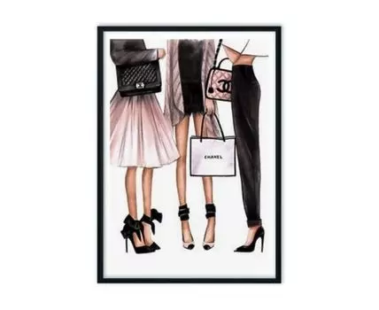 Постер в рамке Девушки Chanel