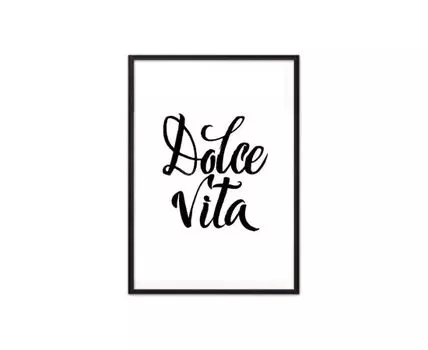 Постер в рамке Dolce vita 40х60 см (черный, белый, 60)