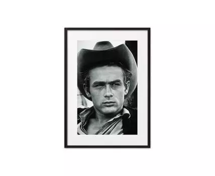 Постер в рамке Джеймс Дин 2 40х60 см (черный, белый, 60)