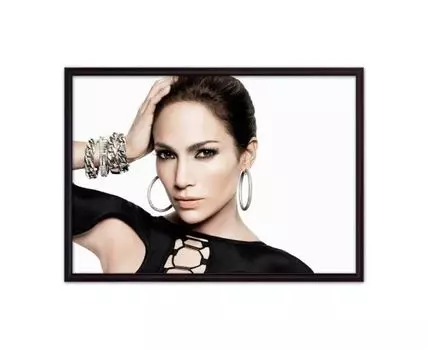 Постер в рамке Джениффер Лопез 21х30 см (белый, черный, 30)