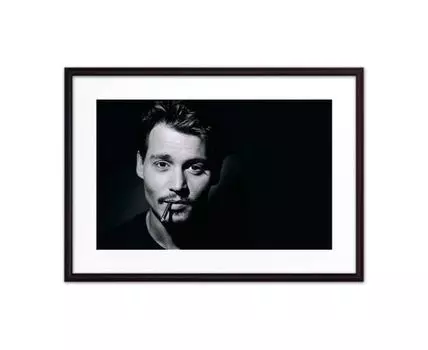 Постер в рамке Джонни Депп 1 50х70 см (черный, белый, 70)