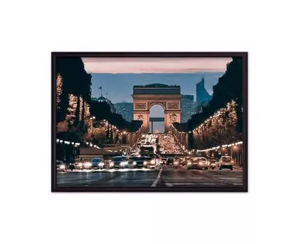 Постер в рамке Елисейские поля 40х60 см (Красный, 60)