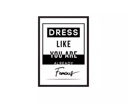 Постер в рамке Famous 30х40 см (белый, черный, 40)