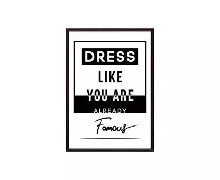 Постер в рамке Famous 40х60 см (белый, черный, 60)