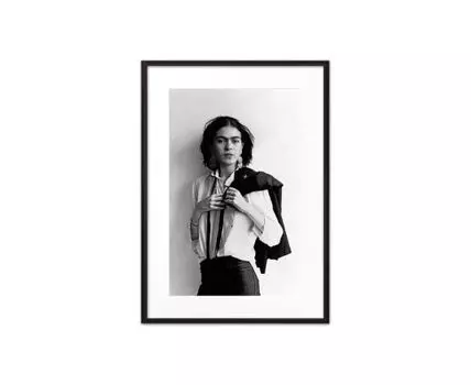 Постер в рамке Фрида Кало 1 40х60 см (черный, белый, 60)
