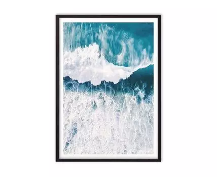 Постер в рамке Голубая волна