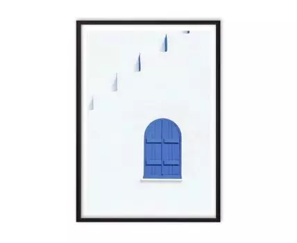 Постер в рамке Голубое окно