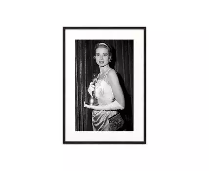 Постер в рамке Грейс Келли 4 21х30 см (черный, белый, 30)