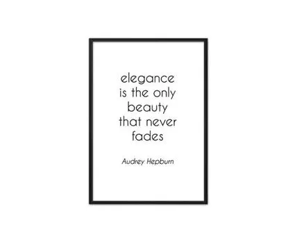 Постер в рамке Элегантность 21х30 см (черный, белый, 30)