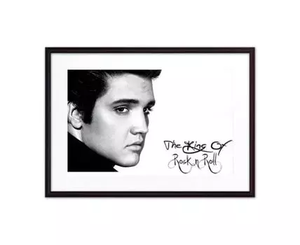 Постер в рамке Элвис Пресли 2 21х30 см (черный, белый, 30)