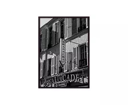 Постер в рамке Кафе Париж 30х40 см (белый, черный, 40)