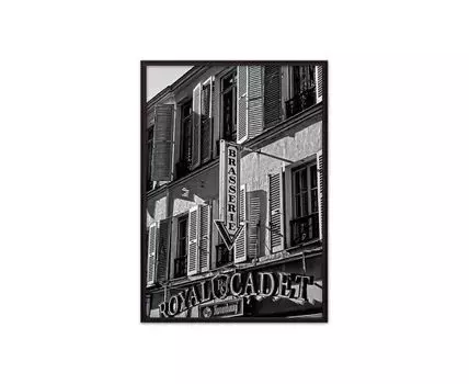 Постер в рамке Кафе Париж 40х60 см (белый, черный, 60)