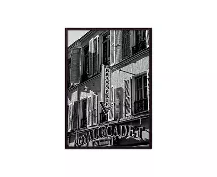 Постер в рамке Кафе Париж 50х70 см (белый, черный, 70)