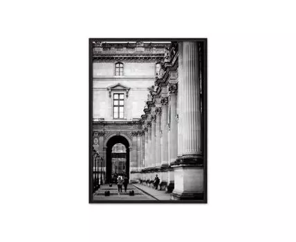Постер в рамке Колонны Лувра 40х60 см (белый, черный, 60)
