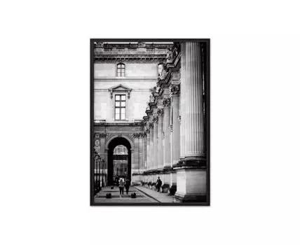Постер в рамке Колонны Лувра 50х70 см (белый, черный, 70)