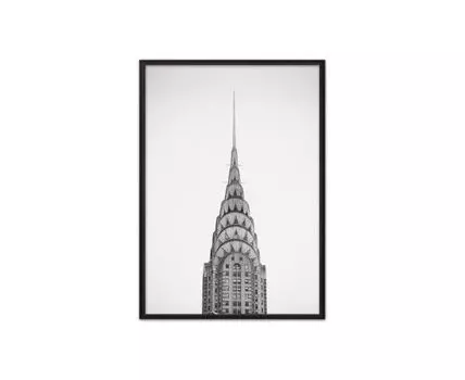 Постер в рамке Крайслер-билдинг 40х60 см (белый, черный, 60)
