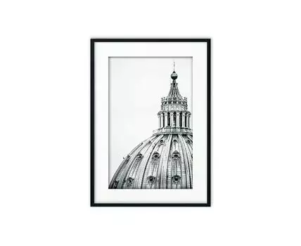 Постер в рамке Купол Собора 40х60 см (белый, черный, 60)