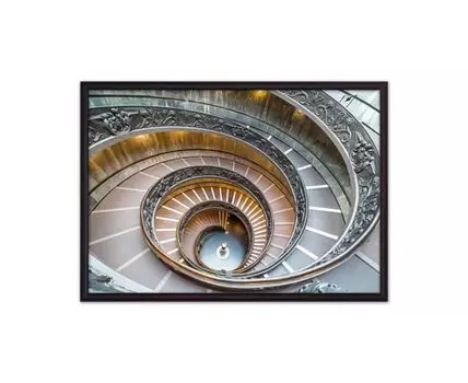 Постер в рамке Лестница в Сикстинской капелле 30х40 см (оранжевый, серый, 40)