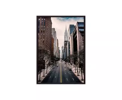 Постер в рамке Лексингтон-авеню 30х40 см (Серый, 40)