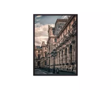 Постер в рамке Лувр 40х60 см (бежевый, серый, 60)