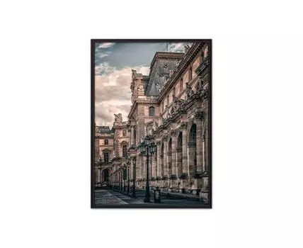 Постер в рамке Лувр 50х70 см (бежевый, серый, 70)