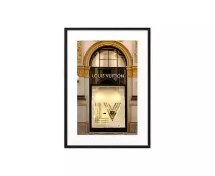 Постер в рамке Магазин Луи Витон 40х60 см (бежевый, черный, белый, 60)