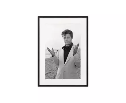 Постер в рамке Марчелло Мастрояни 2 40х60 см (черный, белый, 60)