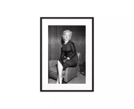 Постер в рамке Мерилин Монро 1 50х70 см (черный, белый, 70)