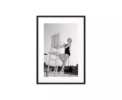 Постер в рамке Мерилин Монро 3 50х70 см (черный, белый, 70)