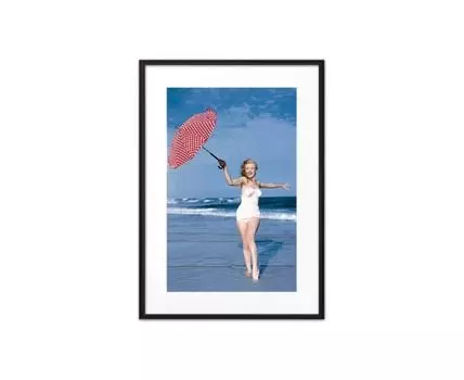 Постер в рамке Мерилин Монро 6 21х30 см (голубой, красный, 30)