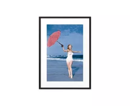 Постер в рамке Мерилин Монро 6 50х70 см (голубой, красный, 70)