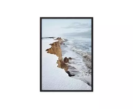 Постер в рамке Мыс 21х30 см (белый, бежевый, 30)