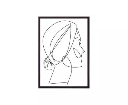 Постер в рамке Набросок 40х60 см (белый, черный, 60)