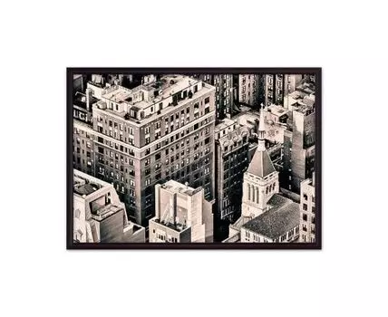 Постер в рамке Над Манхэттеном 40х60 см (Серый, 60)