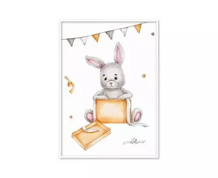 Постер в рамке Подарок для Зайчика