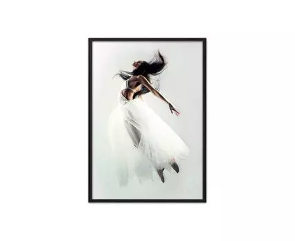 Постер в рамке Полет 40х60 см (Белый, 60)