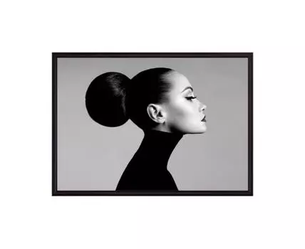 Постер в рамке Профиль 40х60 см (белый, черный, 60)