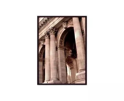 Постер в рамке Публичная библиотека 30х40 см (Красный, 40)