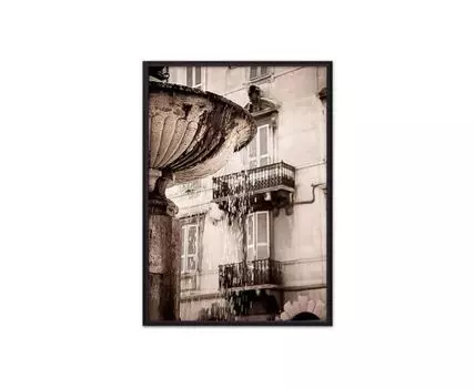 Постер в рамке Римский фонтан 30х40 см (Бежевый, 40)