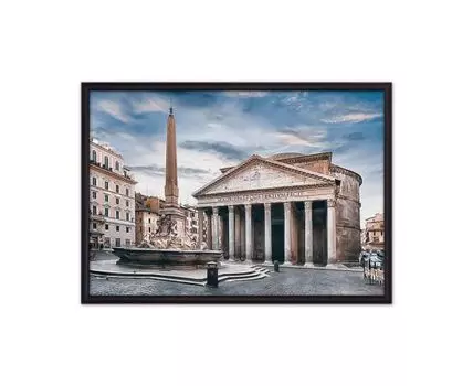 Постер в рамке Римский Пантеон 40х60 см (Голубой, 60)