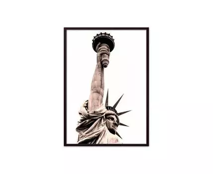 Постер в рамке Статуя Свободы 1 50х70 см (белый, черный, 70)