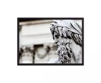 Постер в рамке Статуя Зевса Рим 30х40 см (белый, черный, 40)
