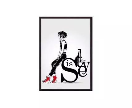 Постер в рамке Стиль 40х60 см (белый, черный, 60)