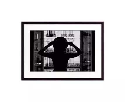 Постер в рамке В Париже 21х30 см (белый, черный, 30)