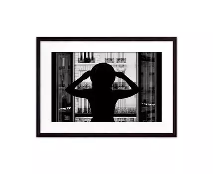 Постер в рамке В Париже 30х40 см (белый, черный, 40)