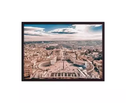 Постер в рамке Ватикан 40х60 см (голубой, бежевый, 60)