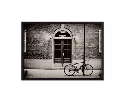 Постер в рамке Велосипед 30х40 см (белый, черный, 40)
